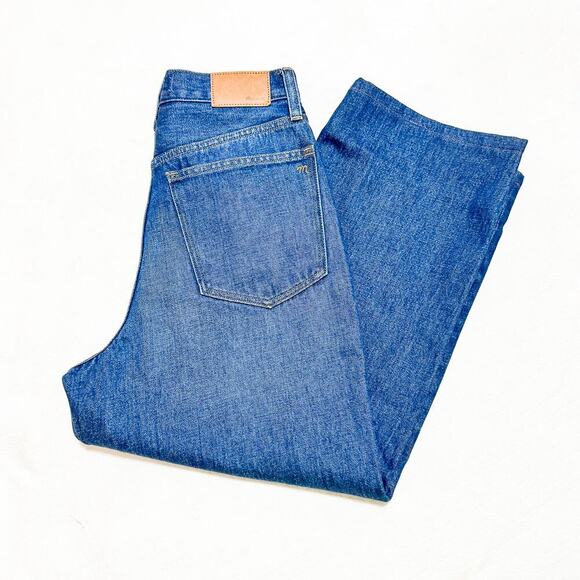 Madewell Baggy Straight Dark Wash Denim Jeans Wide Leg Size 26 NH643 - Picture 9 of 9